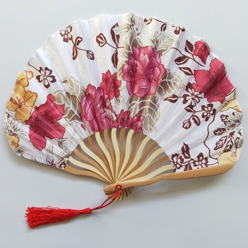 Vintage bamboo silk folding - vintage,