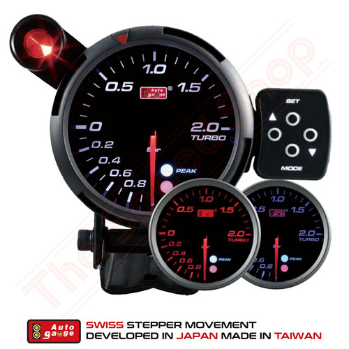 Autogauge 80mm smoked - smoked, face