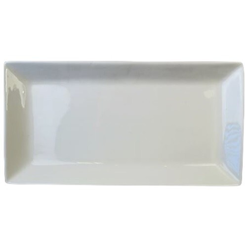 White rectangular plate - rectangular,