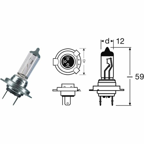 Osram 12v 55w lamp for - h7,