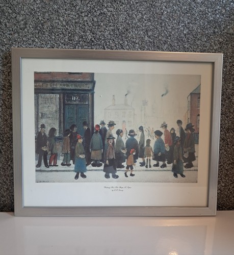 Lowry silver framed print - silver,