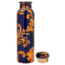 PURE COPPER WATER BOTTLE 1L Flask, Ayurvedic Inspired Eco Friendly smart choice