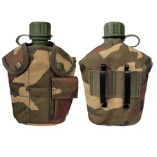 Army Water Bottle Military Style 1 Litre Cover Case Belt Clip Webbing Cadet Camo