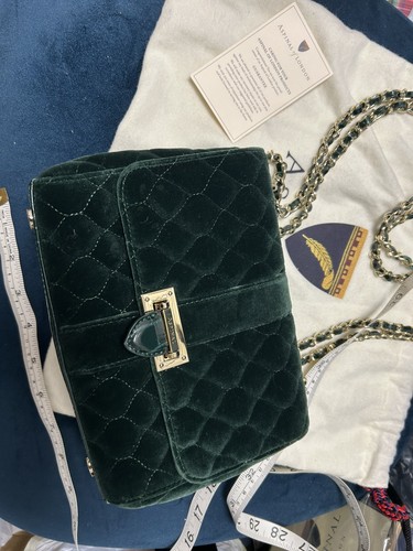 Aspinal london green velvet - of,