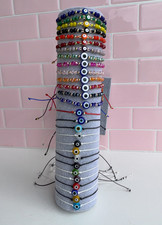 Evil Eye String Bracelet White