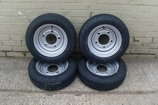 155 70-R12C / 5 STUD 6.5"PCD TRAILER WHEELS &TYRES  X 4