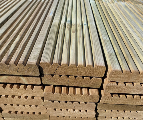 Pressure treated decking - treated,