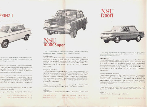 Nsu range 1968 market - 1968, uk