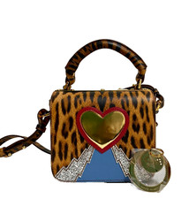 Sophie Hulme Leopard Handbag Shoulder Bag 2way Purse Leather unused