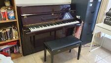 Eavestaff Mahogany Family Piano With Black Piano Stool