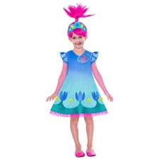 Girls Trolls World Tour Movie Poppy Costume