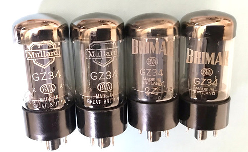 Mullard brimar gz34 x4 tube - &,