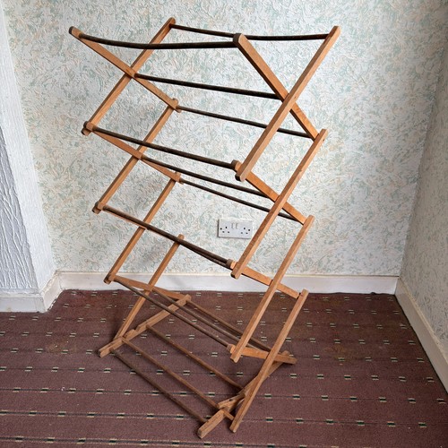 Vintage folding wooden clothes - wooden,