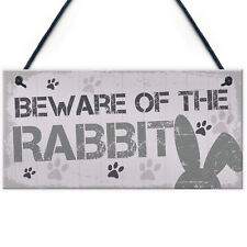Beware Rabbit Home Door Funny
