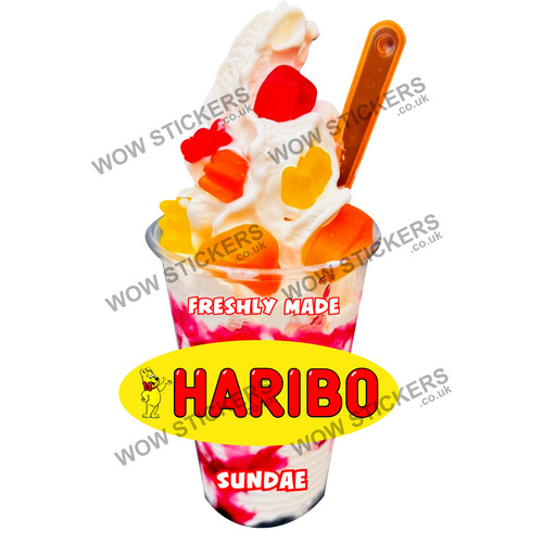Ice cream van sticker haribo - cream,