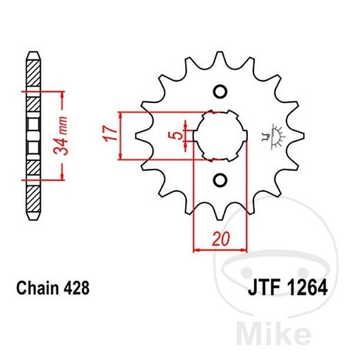 Sprocket for honda cbf 125 - sprocket,