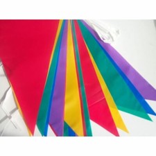 10M Multi Coloured Bunting Banner 20 Flags for Outdoor Party Garden Decorations