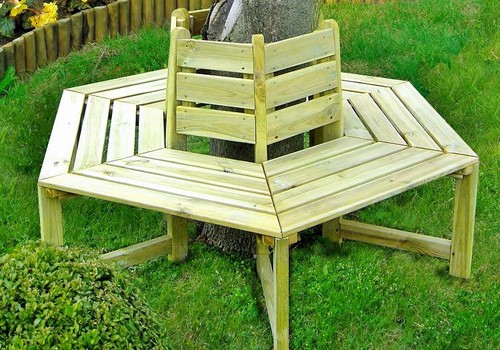 Wooden tree seat - -, chunky