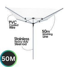 Heavy Duty 50M Rotary Airer Clothes Dryer 4 Arm Garden  Outdoor Washing Line 50M
