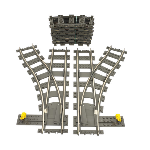 Lego train tracks railway - train,