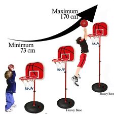 MINI BASKETBALL 170cm High Free Adjustable Standing Hoop Net Backboard Stand Set