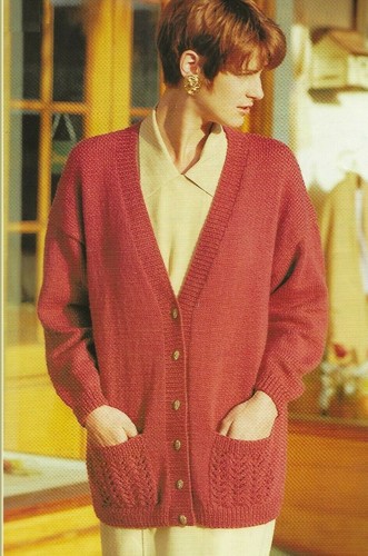 Ladies cardigan with lace - ladies,