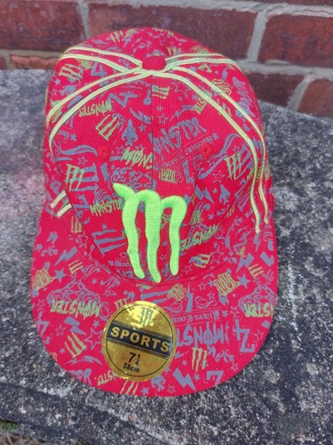 Monster energy red snapback - energy,