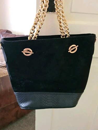 Women black faux - black, leather