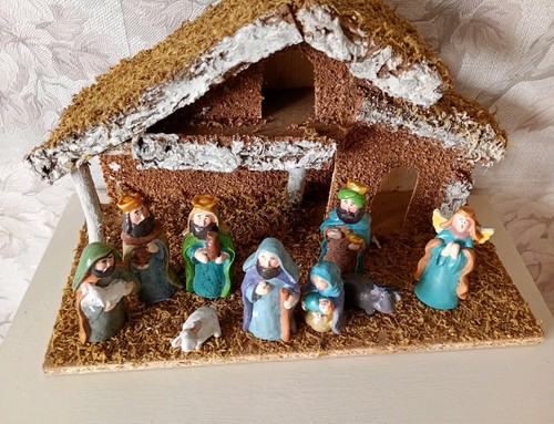 Vintage christmas nativity set - christmas,