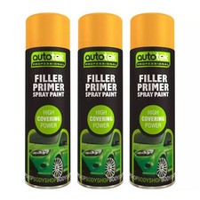 AutoTek Filler Primer Multi-Purpose Aerosol Spray Paint 500ml x3