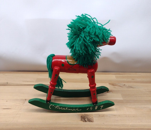 Large wooden rocking horse - wooden,