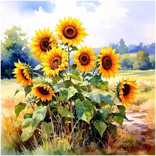 Tile mural sunny meadow - mural,