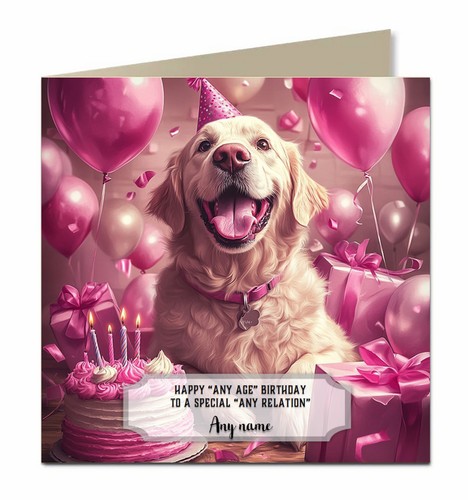 Personalised birthday card for - personalised,