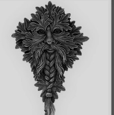 Braided Beard Green Man Wall Plaque Mould, Latex Rubber Craft Mold Reusable Art