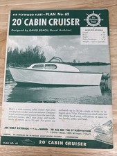 VTG Fir Plywood Fleet Plan No 65 20’ Cabin Cruiser David Beach Boat Build Plans