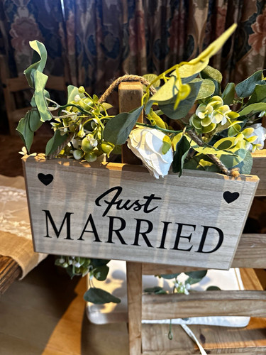 Just married wedding - wedding, wooden