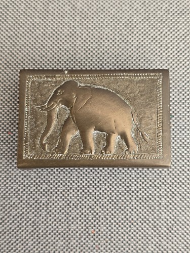 Vintage indian brass matchbox - vintage,