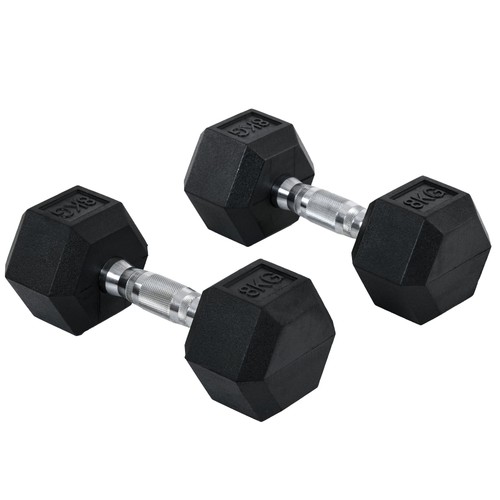 Homcom hexagonal dumbbells - dumbbells, kit