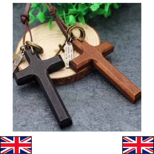 Vintage wood cross necklaces - vintage,