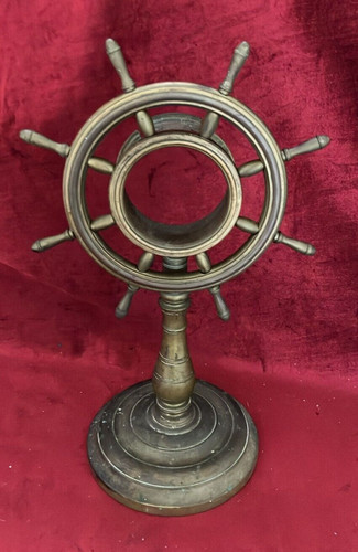Delightful brass ship wheel - brass, ship's