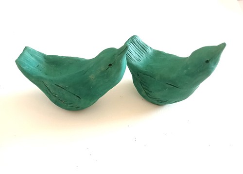 Studio pottery bird - bird, pair
