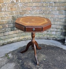 Wooden Vintage Drum Table With
