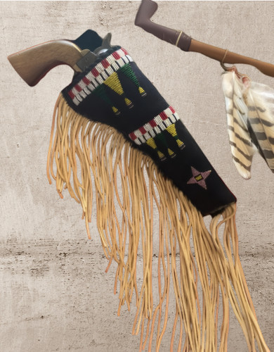 Native beaded gun cover - beaded,