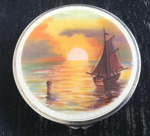 Silver and enamel snuff - and,