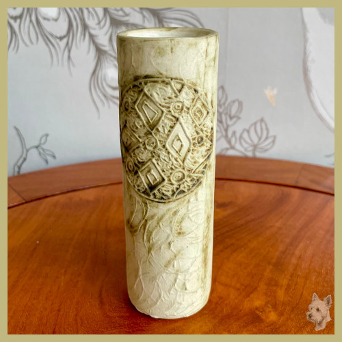 Carn pottery cylinder vase - pottery, i