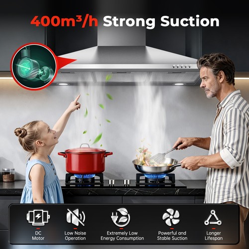 90cm cooker hood 400m - cooker, hood,400m³/h
