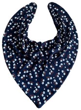 Adult Dribble Bib Special Needs Navy/White Flowers Bandana Bib Drool Bib