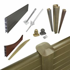 Plastic Fence Panels Composite Fencing Eco Replacement uPVC Garden Boards Posts