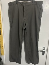 Dickies Men's Trousers 874 Original Fit Size W44 L32 Grey Cotton & Polyester