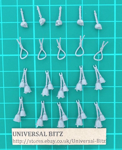 Flagellant bells skulls rope - skulls, x